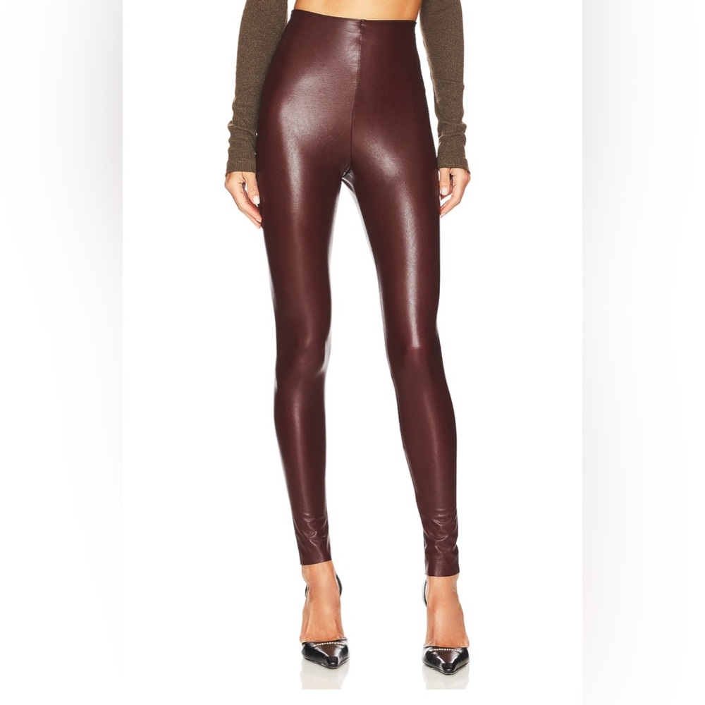 Faux Vegan Leather Commando Legging